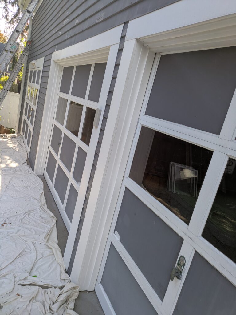 Garage Trim Rot Repair in Dedham