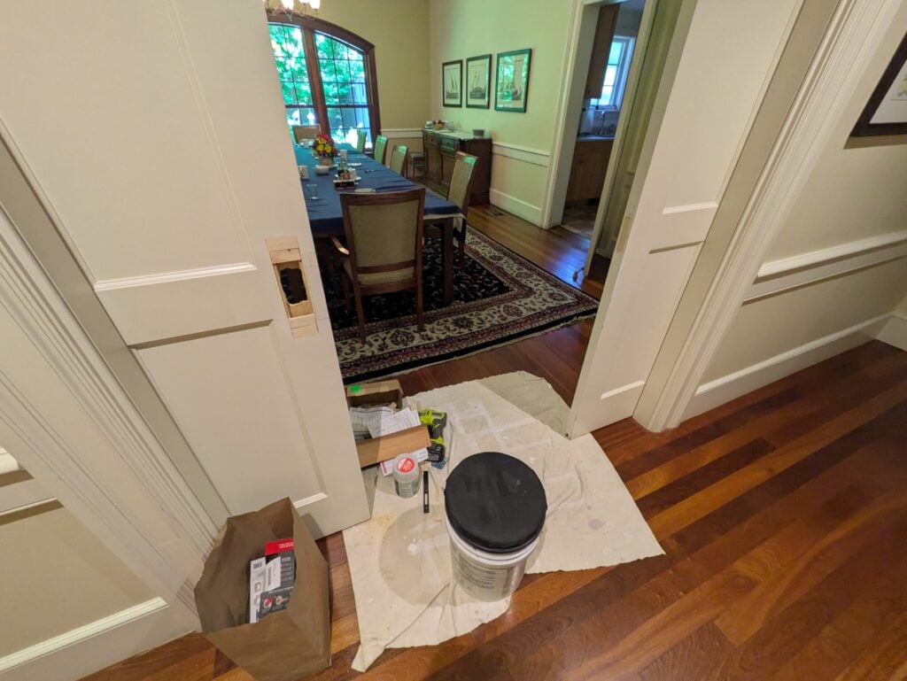 Pocket Door Handle Upgrade in Chestnut Hill — chestnut hill