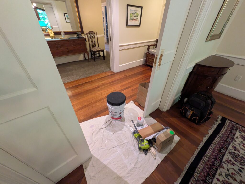 Pocket Door Handle Upgrade in Chestnut Hill — door handle upgrade