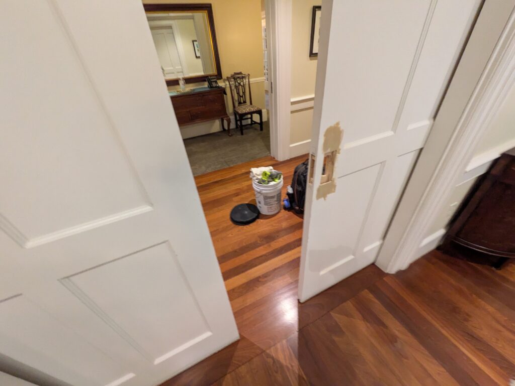 Pocket Door Handle Upgrade in Chestnut Hill — chestnut hill handyman